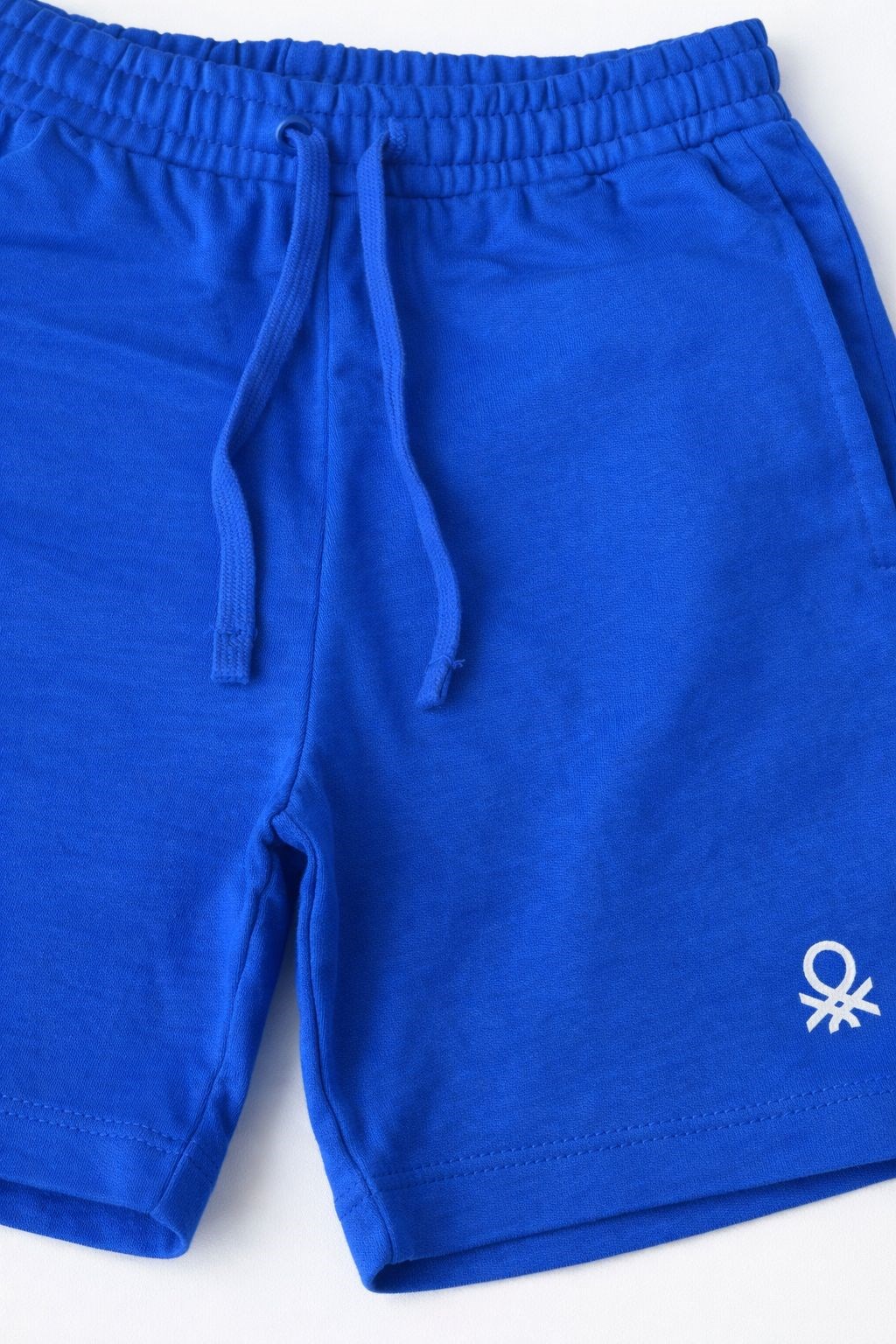 Benetton Erkek Çocuk Paçası Logolu Şort 4-14 Yaş SAX