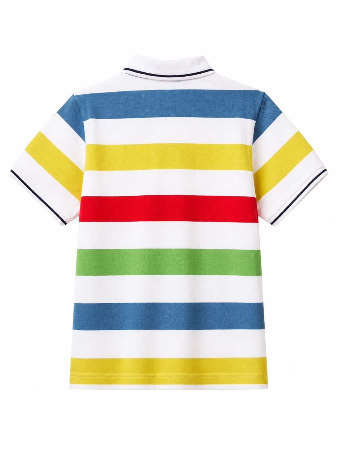Benetton Erkek Çocuk Renkli Çizili T-shırt BEYAZ