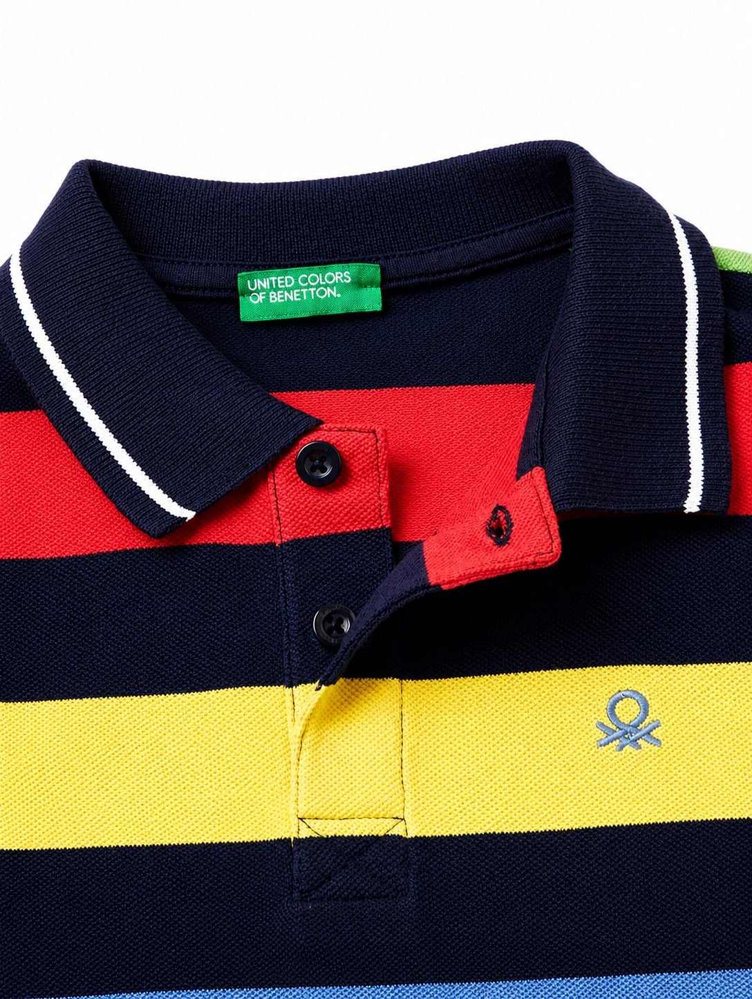 Benetton Erkek Çocuk Renkli Çizili T-shırt ÇOK RENKLİ