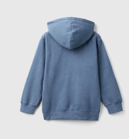 Benetton Erkek Çocuk Şardonlu Kapişonlu Fermuarlı Sweatshirt 6-14 Yaş ANTRASİT