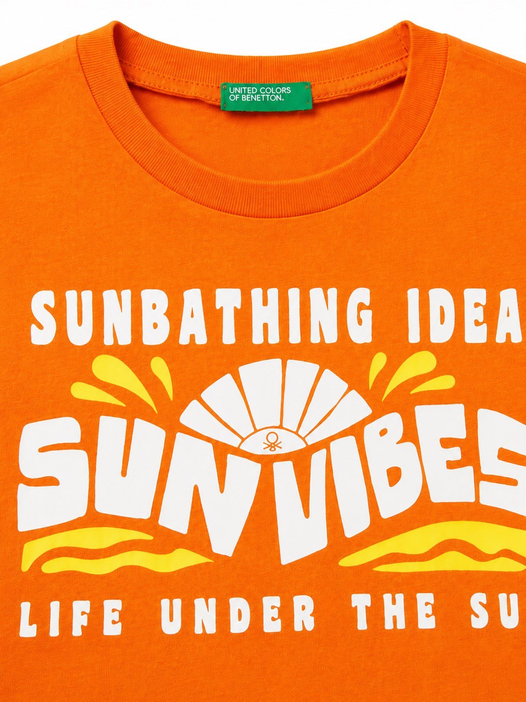 Benetton Erkek Çocuk Sunvibes Neon  Kısa Kollu Tişört 6-14 Yaş TURUNCU