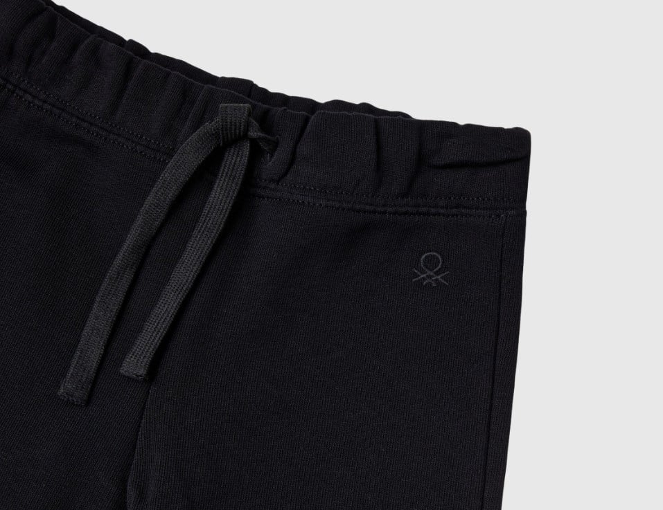 Benetton Kız Bebek Beli Lastikli İpli Eşofman Altı 1-6 Yaş SİYAH