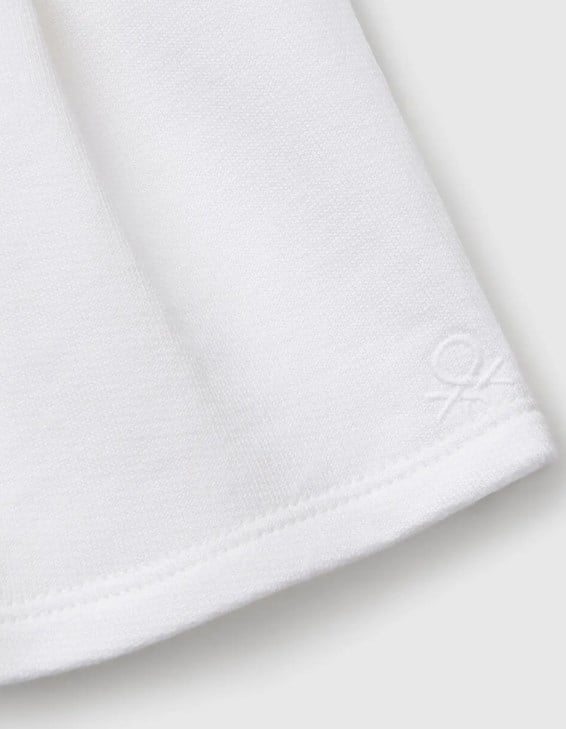 Benetton Kız Bebek Beli Lastikli Pileli Şort 1-6 Yaş BEYAZ