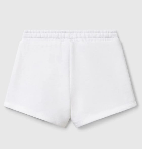 Benetton Kız Bebek Beli Lastikli Pileli Şort 1-6 Yaş BEYAZ