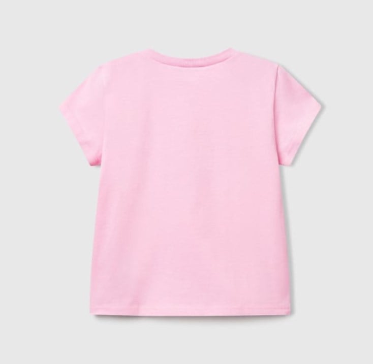 Benetton Kız Bebek Çilek Baskı Kısa Kollu Tişört 1-6 Yaş PEMBE