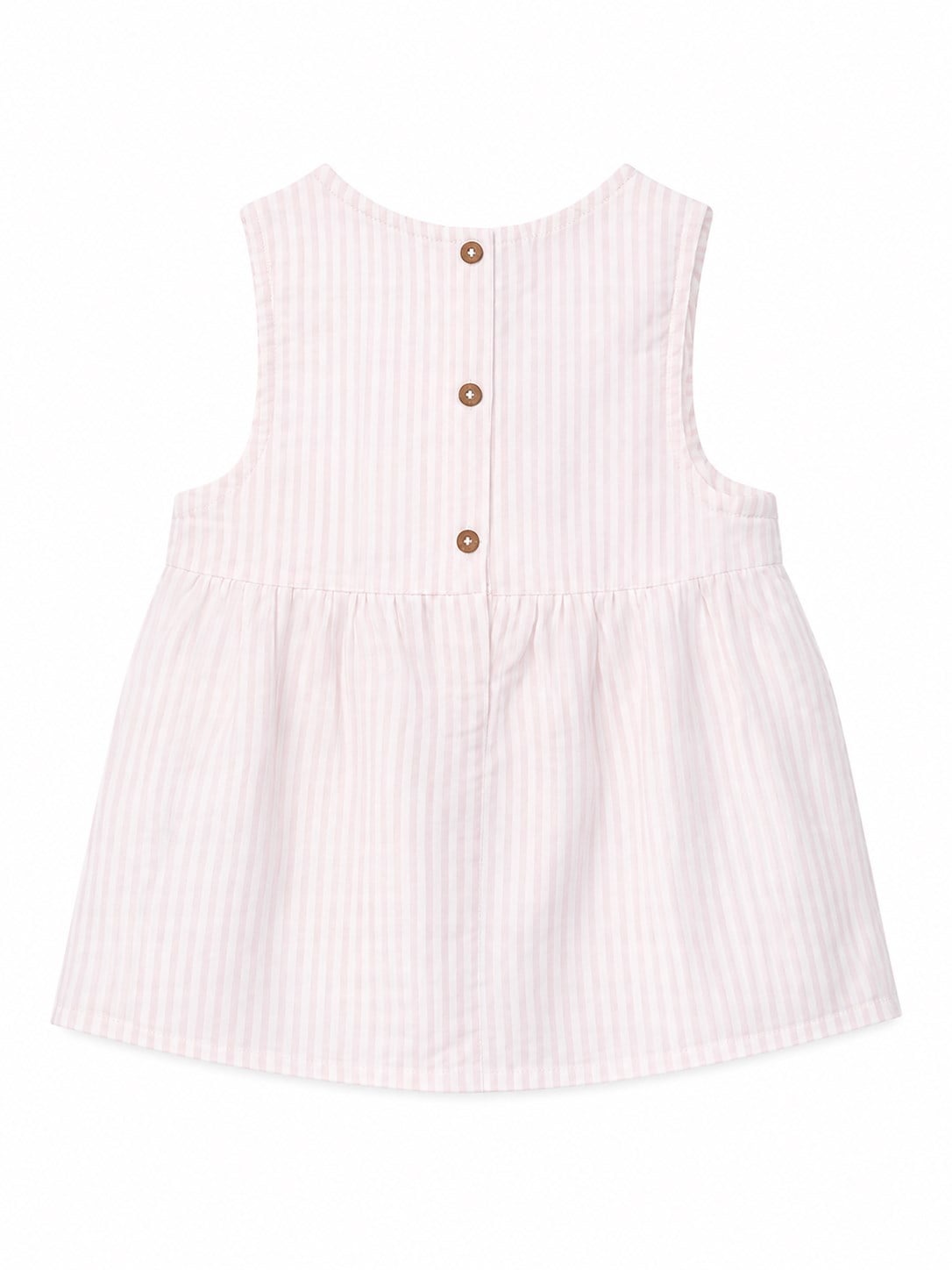 Benetton Kız Bebek Çizgili Kolsuz Gömlek AÇIK PEMBE