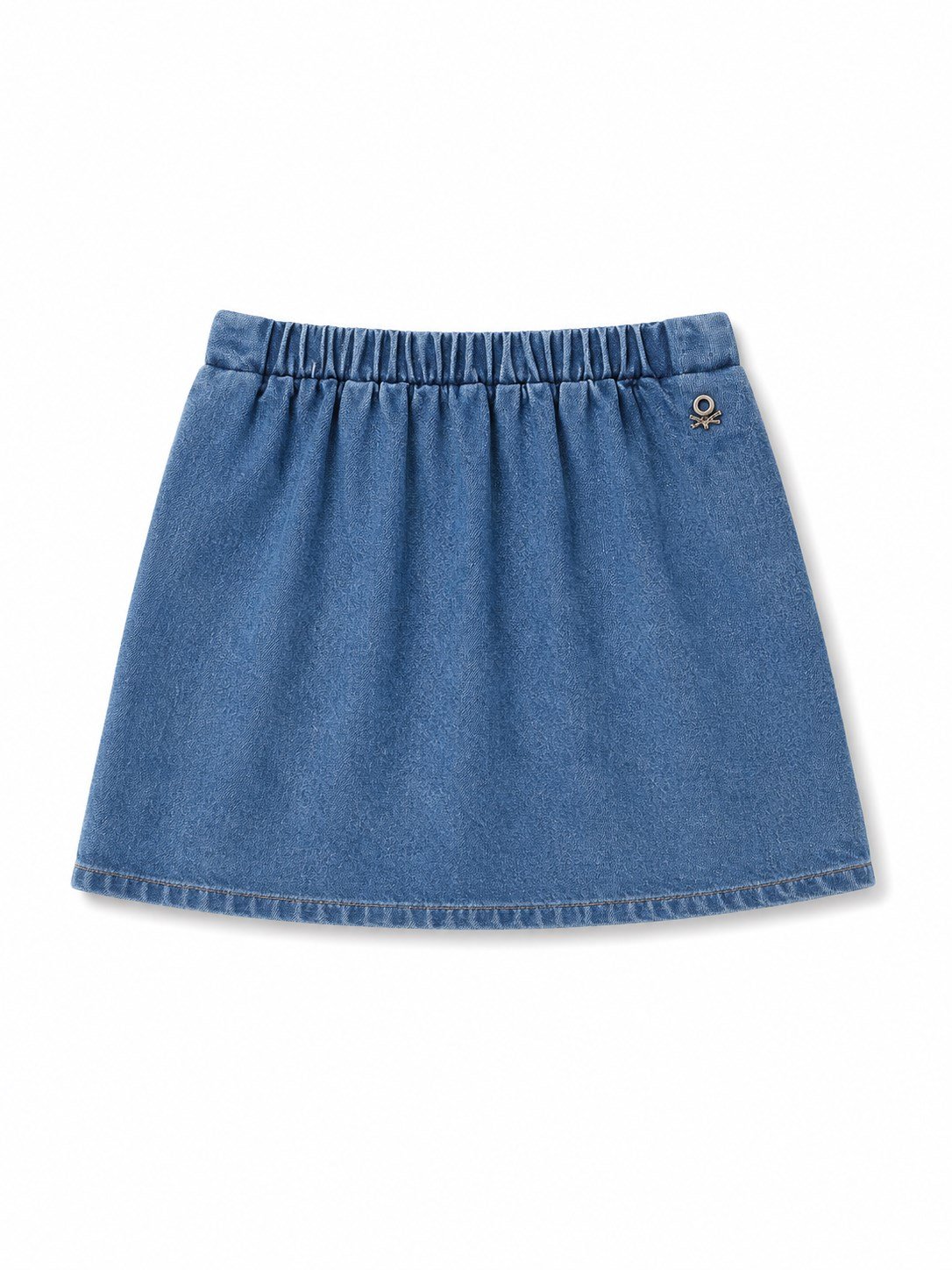 Benetton Kız Bebek Denim Pileli Etek MAVİ