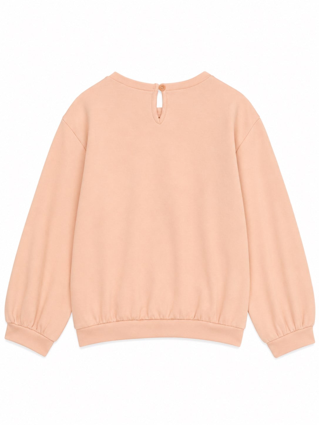 Benetton Kız Bebek  Kedi Desenli Cep Detaylı Kız Çocuk Sweatshirt 0-6 Yaş AÇIK KAHVE