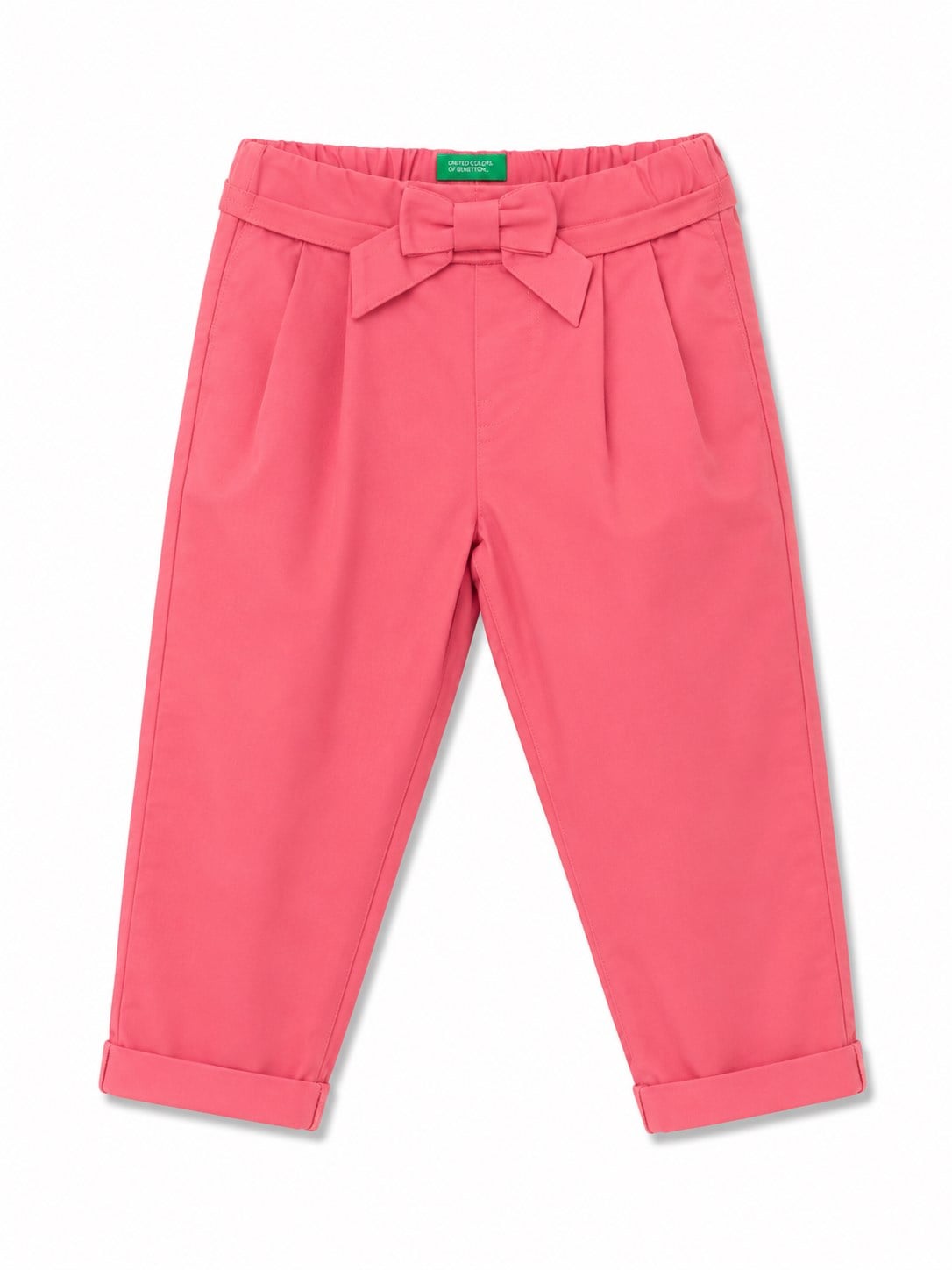Benetton Kız Bebek Kemerli Pantolon PEMBE