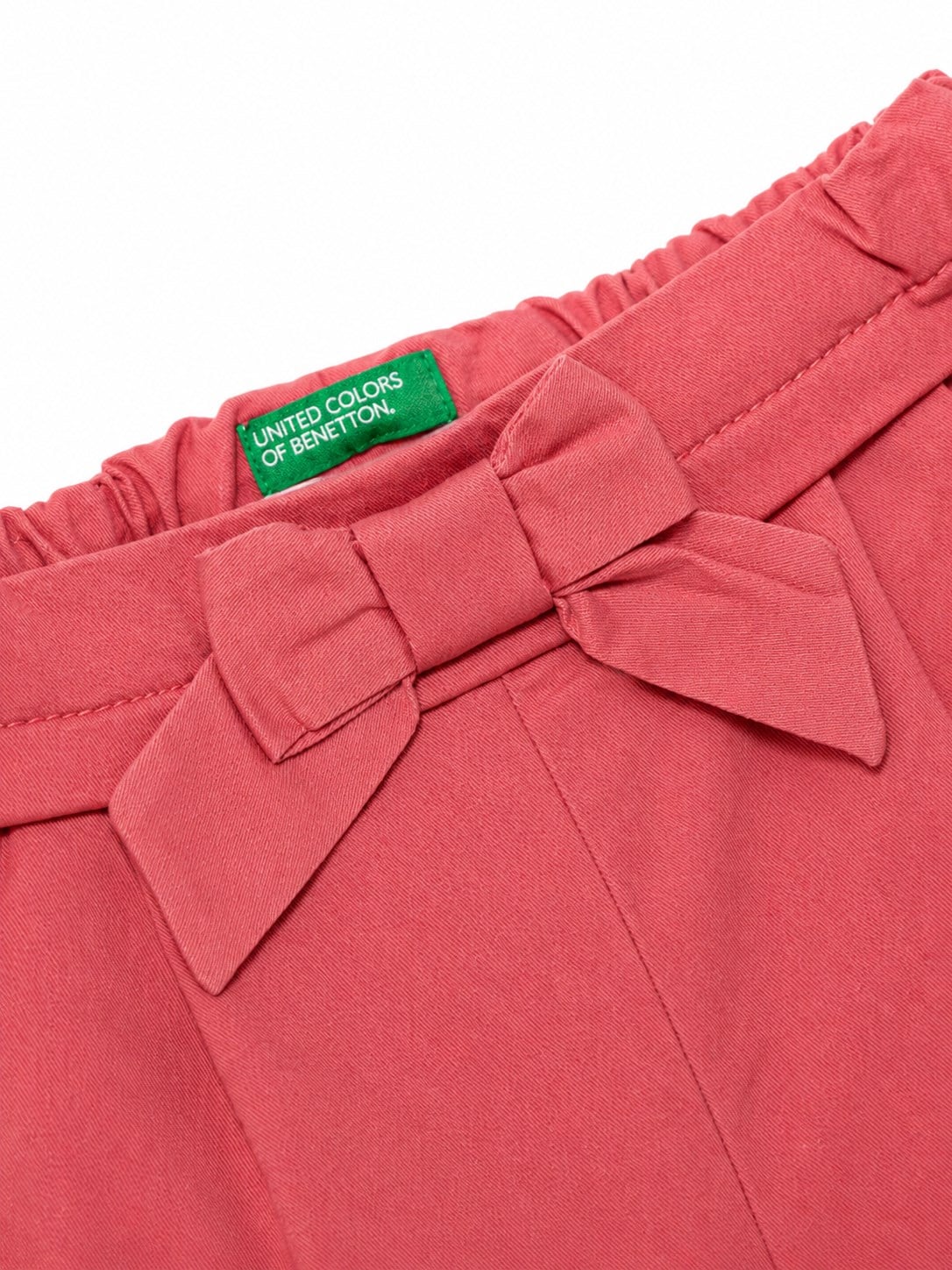 Benetton Kız Bebek Kemerli Pantolon PEMBE