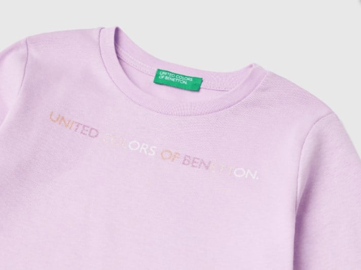 Benetton Kız Bebek Uzun Kollu Tişört 1-6 Yaş LİLA