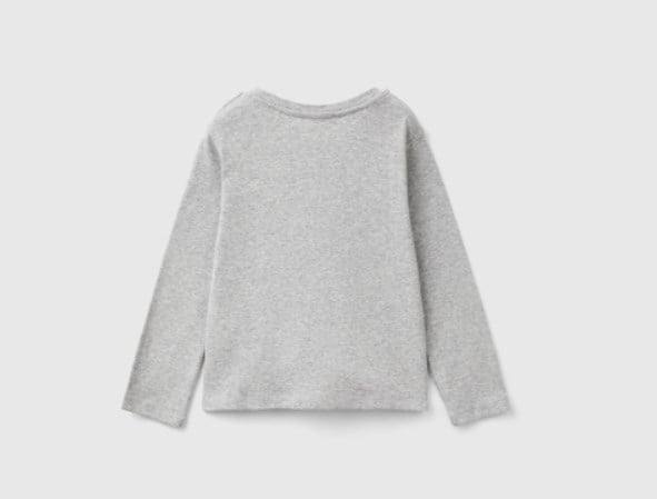 Benetton Kız Bebek Uzun Kollu Tişört 1-6 Yaş GRİ