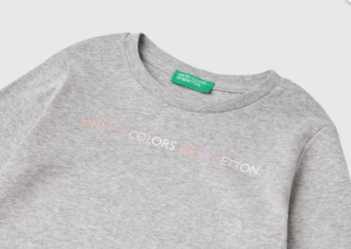 Benetton Kız Bebek Uzun Kollu Tişört 1-6 Yaş GRİ