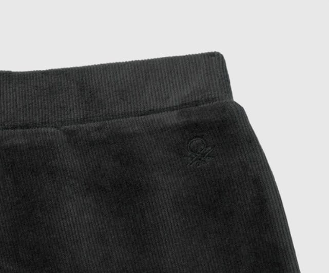 BENETTON KIZ ÇOCUK 4DZBCF02Q FİTİLLİ TAYT PANYOLON GKB1094 SİYAH