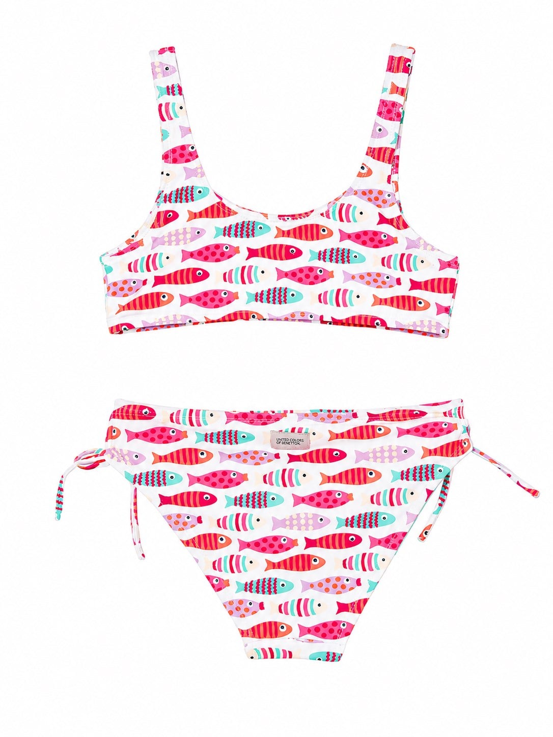 Benetton Kız Çocuk Ayarlanabilir Baskı Detaylı Bikini 3-9 Yaş ÇOK RENKLİ