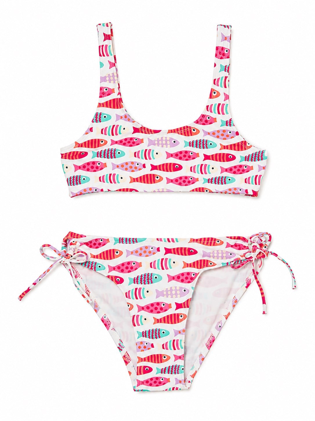 Benetton Kız Çocuk Ayarlanabilir Baskı Detaylı Bikini 3-9 Yaş ÇOK RENKLİ
