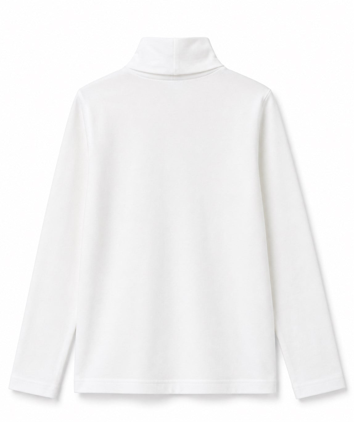 Benetton Kız Çocuk Balıkçı Yaka Basic Uzun Kollur  T-Shirt 6-14 Yaş BEYAZ