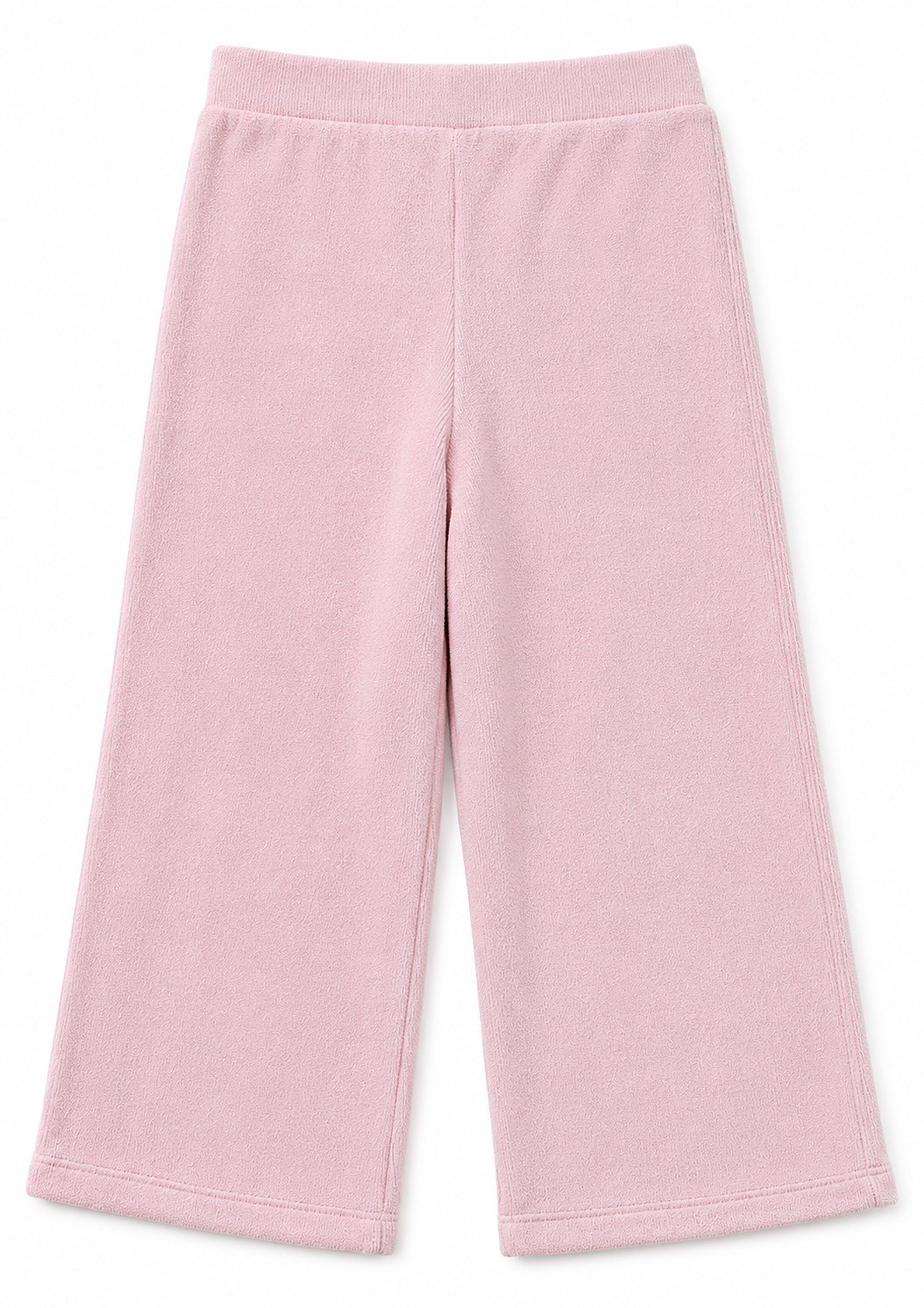 Benetton Kız Çocuk Beli Lastikli Geniş Paça (Wide Leg) Rahat Örme Pantolon 0-6 Yaş LİLA