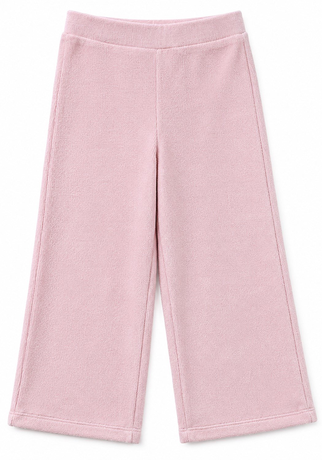 Benetton Kız Çocuk Beli Lastikli Geniş Paça (Wide Leg) Rahat Örme Pantolon 0-6 Yaş LİLA