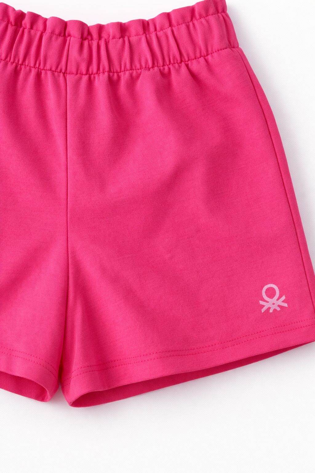 Benetton Kız Çocuk Cepli Penye Şort 4-14 Yaş KOYU PEMBE