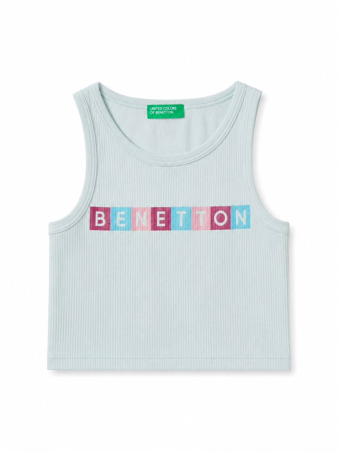 Benetton Kız Çocuk Fitilli Bluz 4-14 Yaş MAVİ
