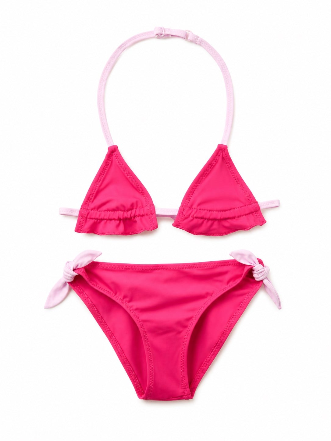 Benetton Kız Çocuk Fiyonk Detaylı Bikini 3-9 Yaş FUŞYA
