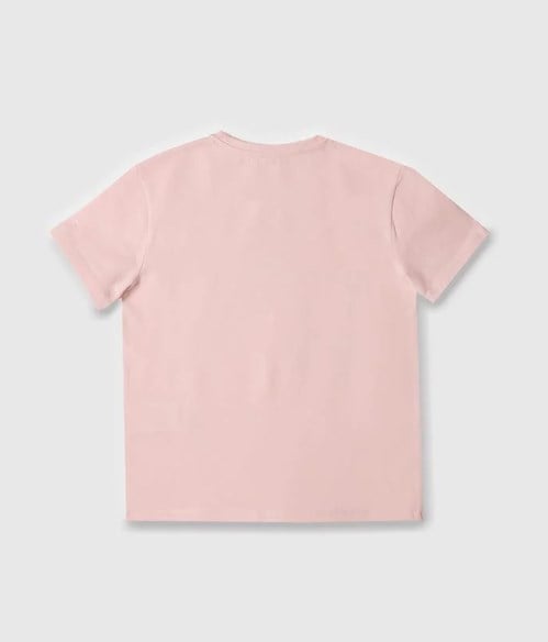 Benetton Kız Çocuk Gökkuşağı Baskı Kısa Kollu Tişört 4-14 Yaş PEMBE