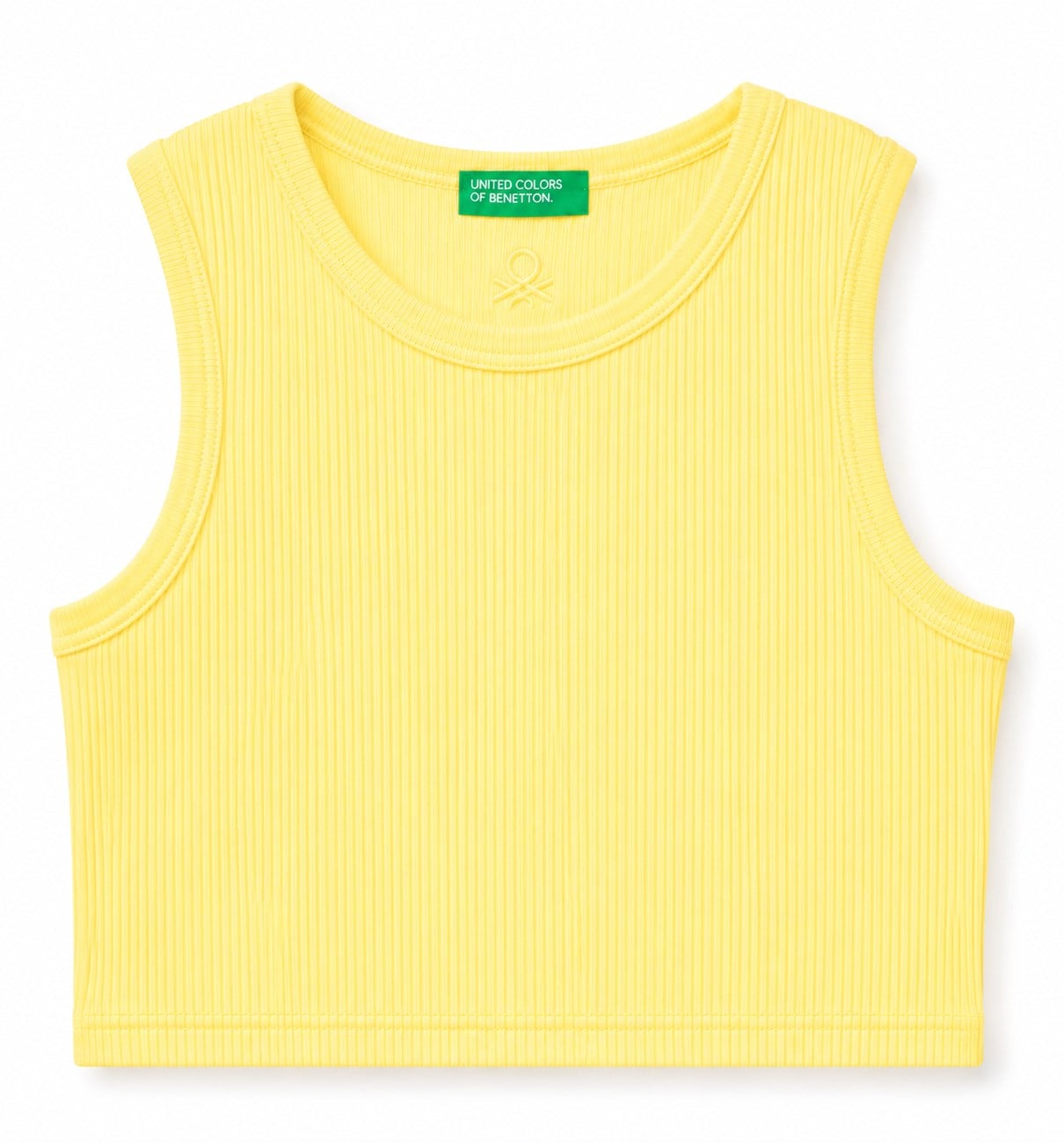 Benetton Kız Çocuk Kalın Askılı Bisiklet Yaka  Bluz 6 -14 Yaş SARI