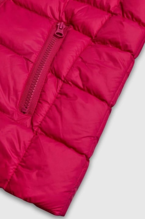 Benetton Kız Çocuk Kapitoneli Regular Fit Kürk Kapüşonlu Mont 4-14 Yaş PEMBE