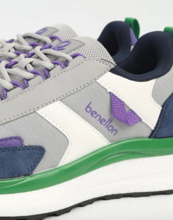 Benetton Kız Çocuk Kontrast Spor Ayakkabı 36-40 GRİ