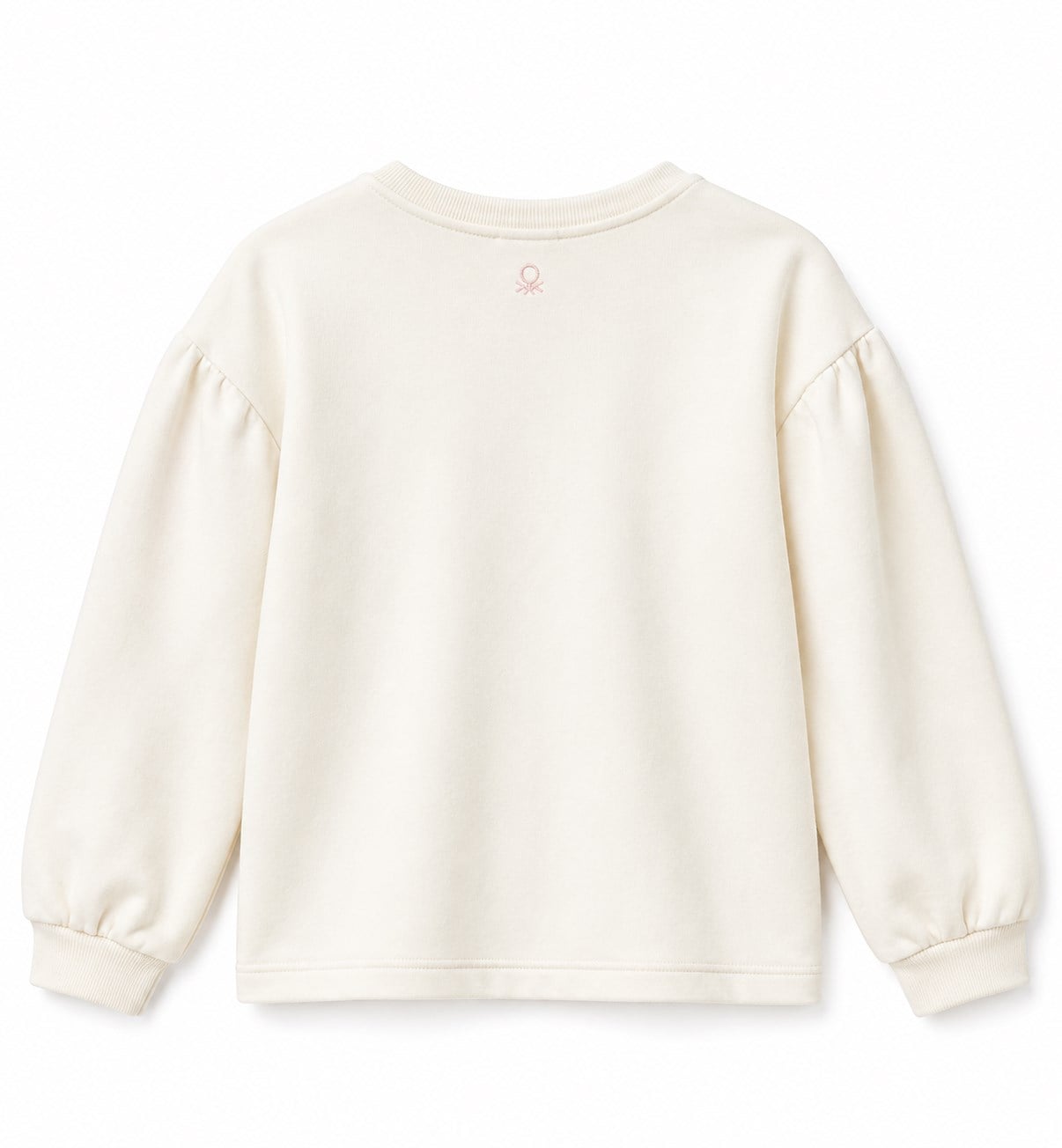Benetton Kız Çocuk Köpek Desenli Pamuklu Sweatshirt 0-6 Yaş EKRU