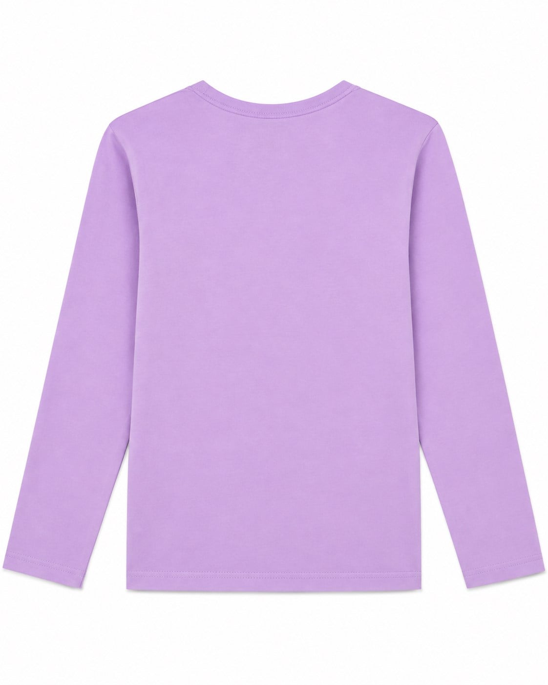 Benetton Kız Çocuk Logo Baskı Uzun Kollu  Tshirt 4-14 Yaş LİLA