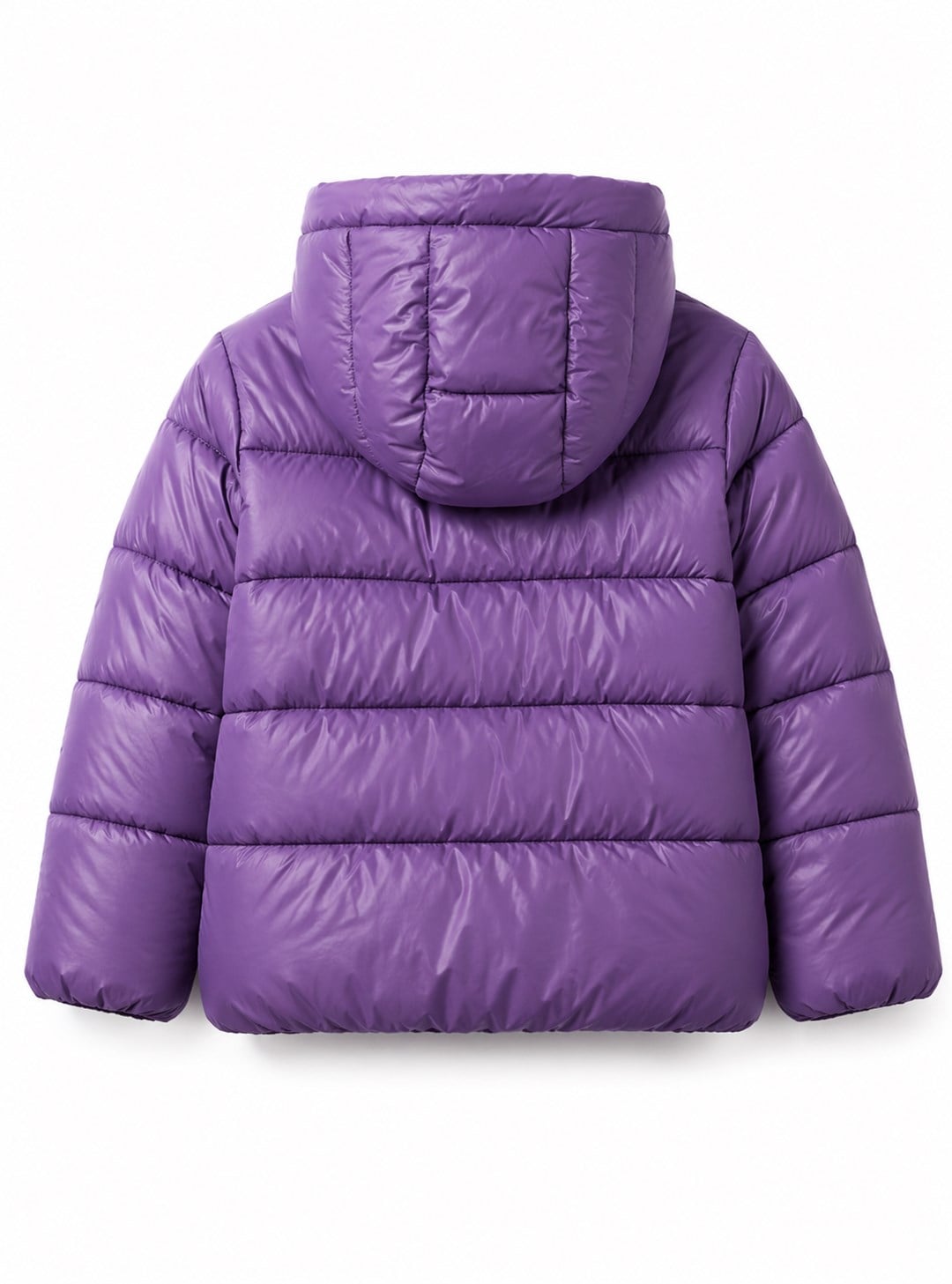 Benetton Kız Çocuk Simli Logo Baskı Şardonlu Mont 6-14 Yaş MOR
