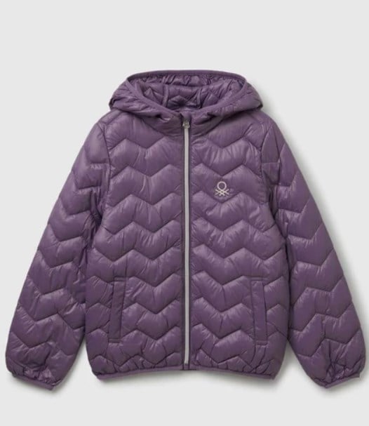 Benetton Kız Çocuk Şişme Mevsimlik Mont 6-14 Yaş LİLA