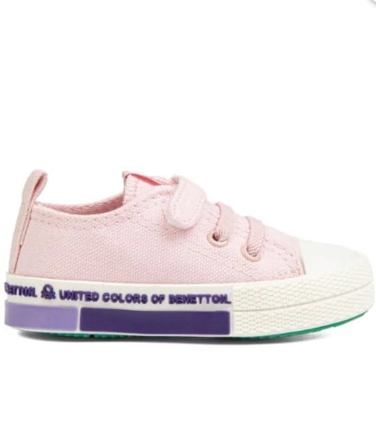 Benetton Kız Çocuk Taban Yazılı Converse Ayakkabı 22-25 PEMBE