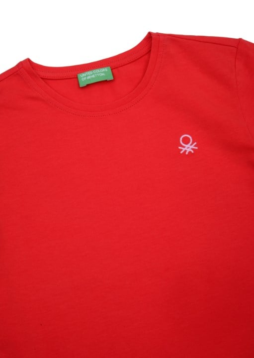 Benetton Kız Çocuk Uzun Kollu Basic Tişört 4-14 Yaş KIRMIZI