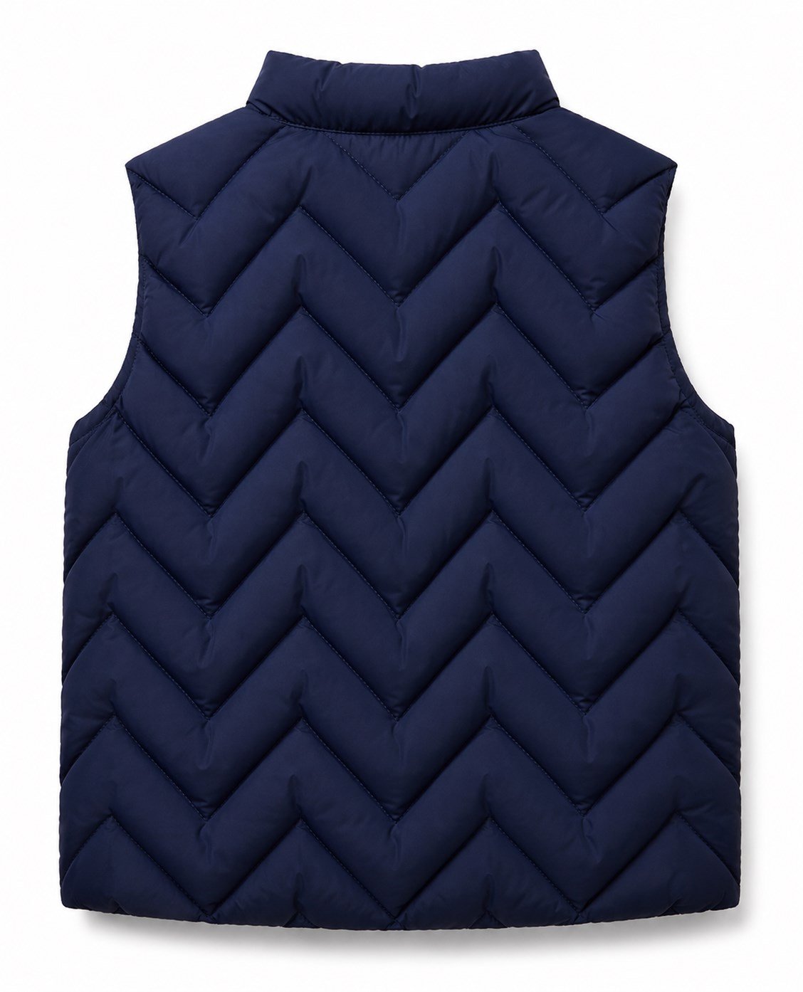 Benetton Unisex Bebek Zikzak Dikişli Mandarin Yaka Şişme Yelek 1-24 Ay LACİVERT