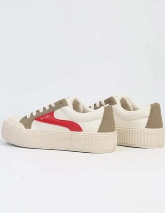 BENETTON UNİSEX ÇOCUK KALIN TABAN CONVERS AYAKKABI GK5109 BEJ