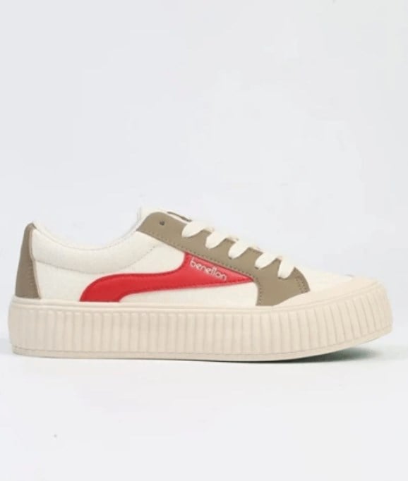 BENETTON UNİSEX ÇOCUK KALIN TABAN CONVERS AYAKKABI GK5109 BEJ