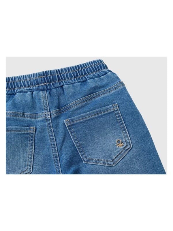 BNT-BB PAÇA LASTİKLİ DENİM PANTOLON LACİVERT