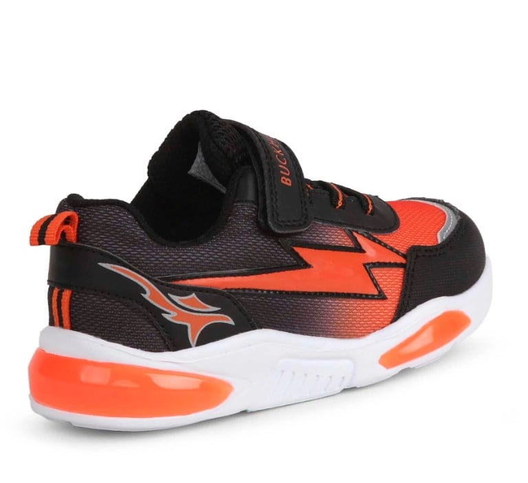 Buchead Neon Renkli Işıklı Sneaker Spor Ayakkabı 26-35 SİYAH - ORANJ