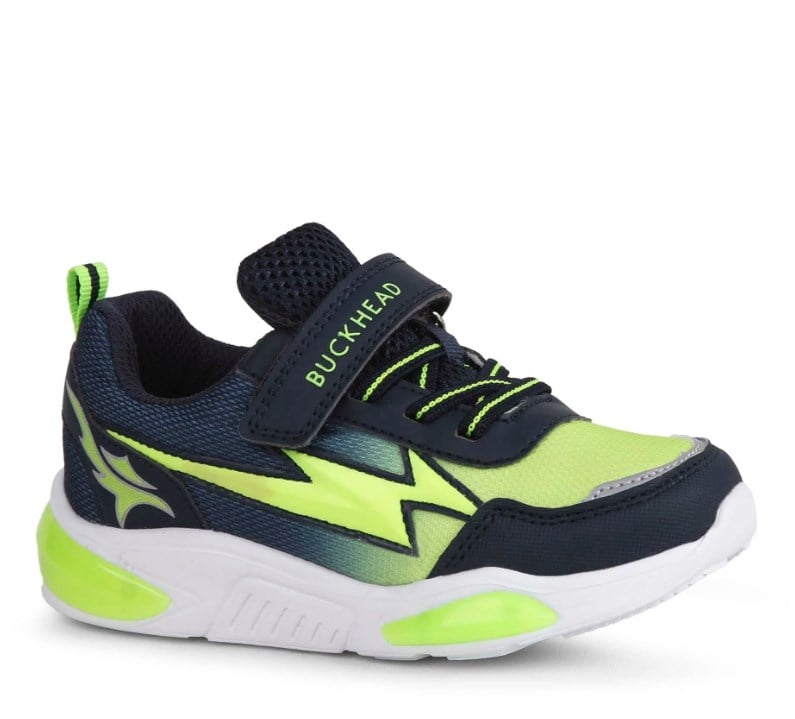 Buchead Neon Renkli Işıklı Sneaker Spor Ayakkabı 26-35 LACİVERT - YEŞİL