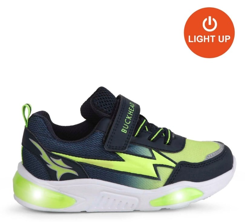 Buchead Neon Renkli Işıklı Sneaker Spor Ayakkabı 26-35 LACİVERT - YEŞİL