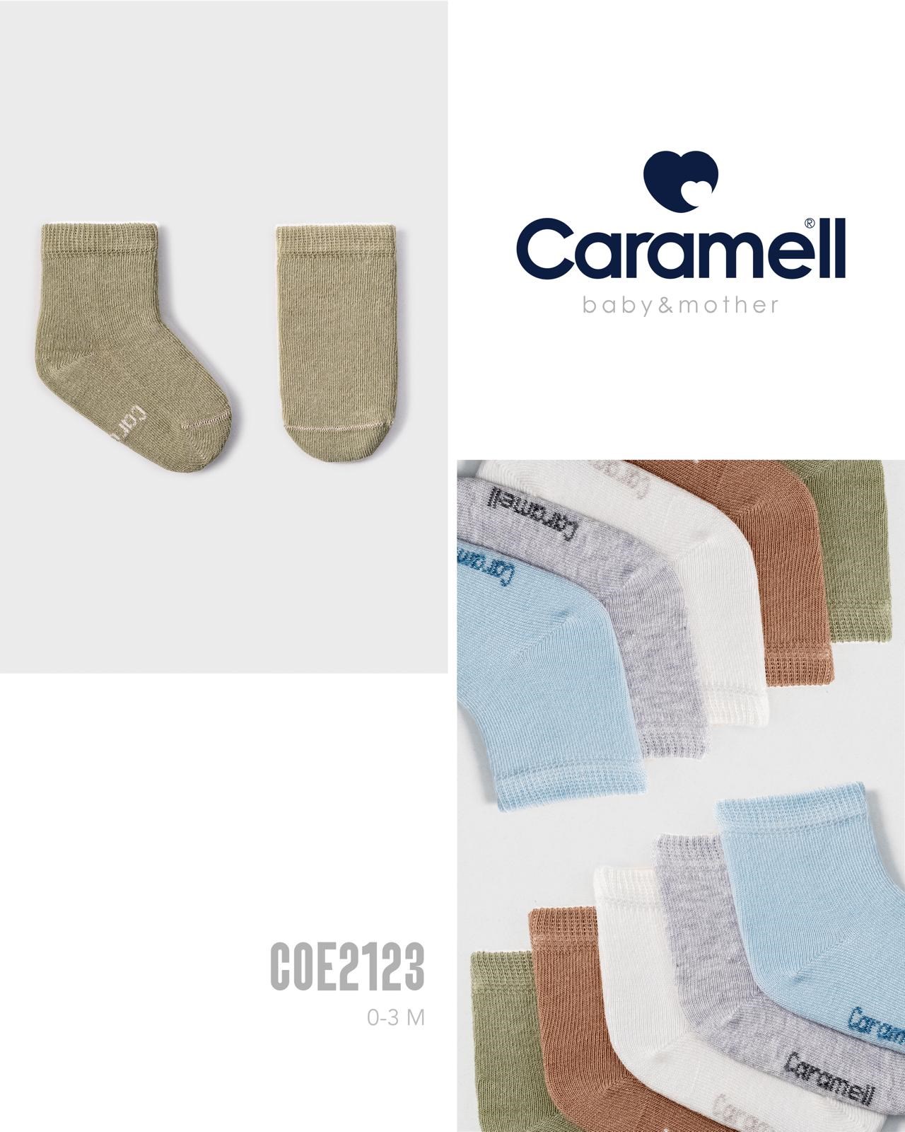 Caramell Erkek Bebek Fitilli Dikişsiz 5li Çorap Seti 0-3 Ay MİX