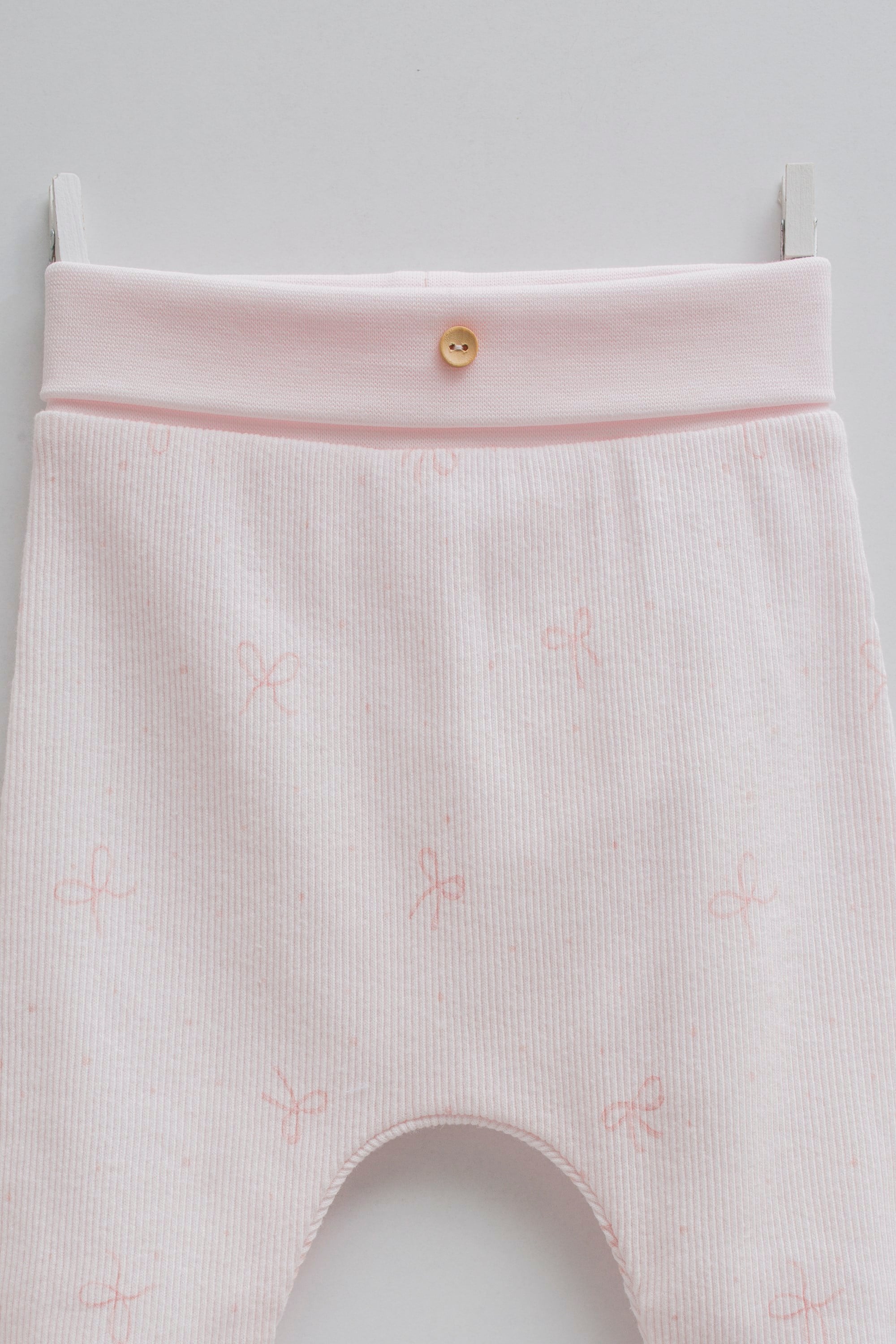 Caramell Kız Bebek Patikli Pantolon 0-9 Ay PEMBE