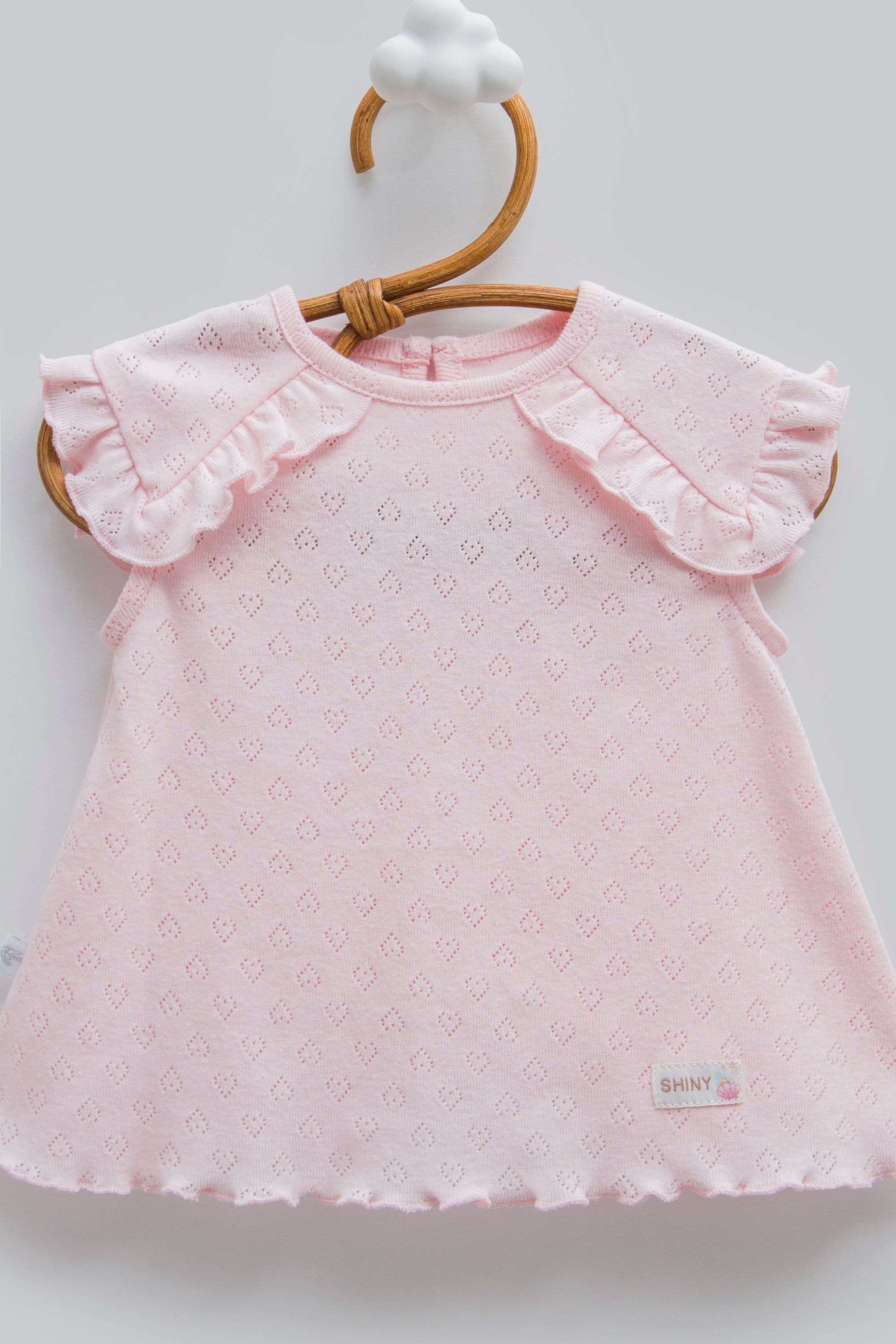 Caramell Kız Bebek Yaka Detaylı Şortlu 2li Takım 1-12 Ay PEMBE