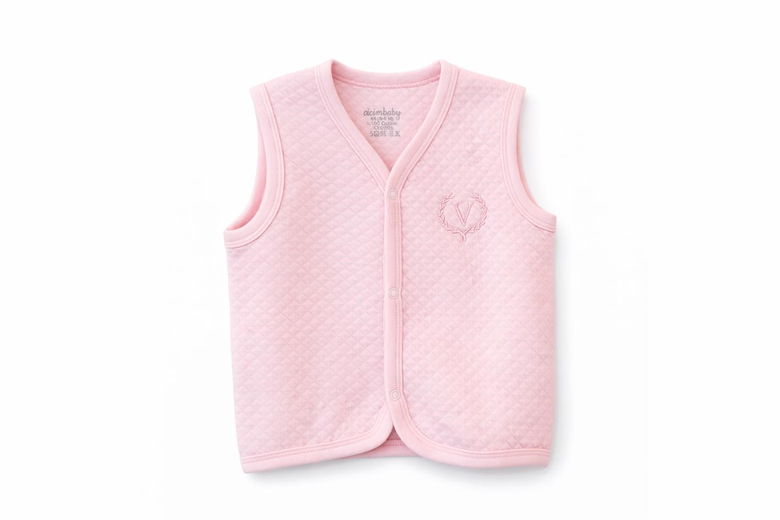 Ciccim Baby Kız Bebek Basic Kapitone Yelek 6-18 Ay PEMBE