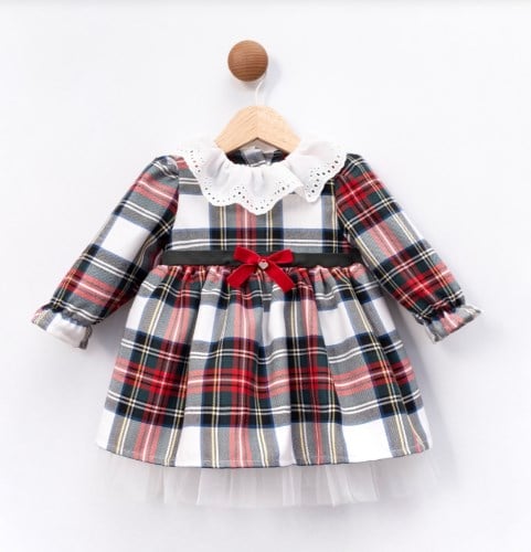 CUMİNO KIZ BEBEK CMN3596 LAUREL ELBİSE KIRMIZI