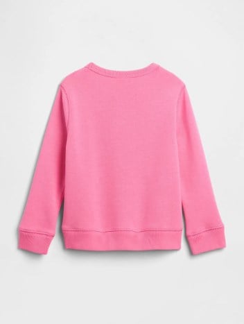 Gap Bebek Ayıcık Baskılı Şardonlu Sweatshirt 6 AY-5 Yaş PEMBE