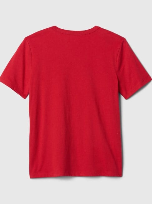 Gap Çocuk Logo Baskı Kısa Kollu Basic Tişört 4-16 Yaş KIRMIZI